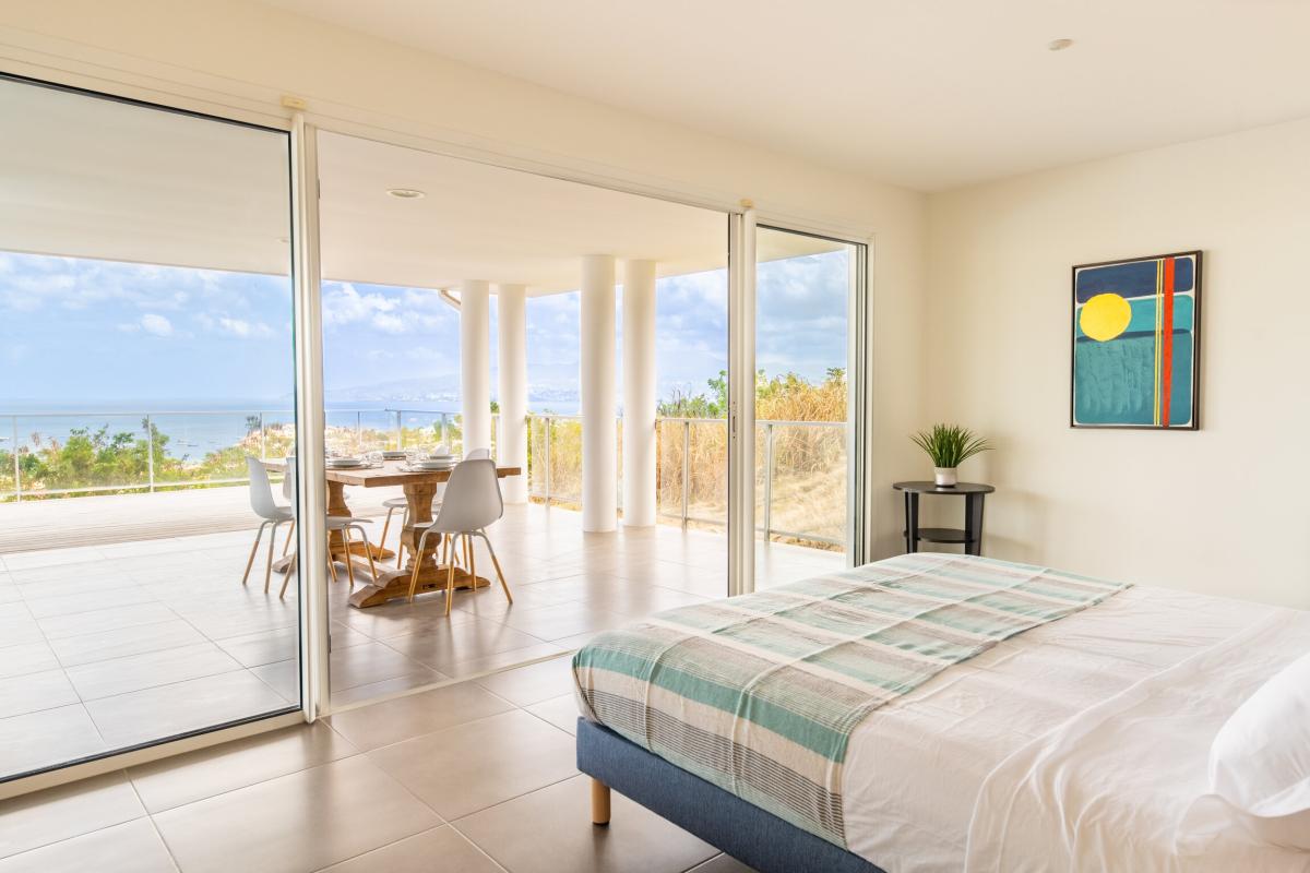 Location villa 4 chambres 8 personnes  -chambre 3 vue terrasse